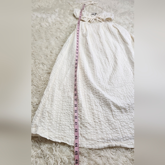 Madewell White Cotton Cutout Bandeau Halter Midi Beach Sundress, Size Small - Picture 13 of 16